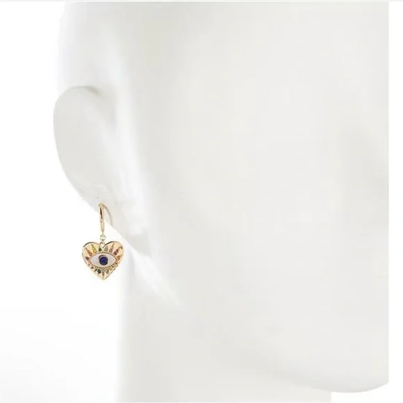 Kate Spade Multi Color Evil Eye Earrings NWT - Picture 2 of 4